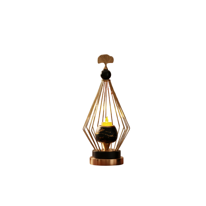 Aurora Bloom Crystal Lotus Candle Holder