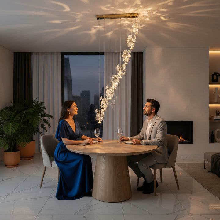 Celestial Lotus Bloom Chandelier (8-Layers)