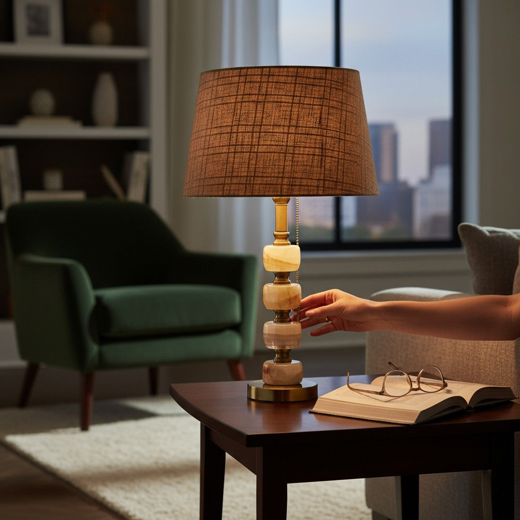 Tallis Onyx Vintage Side Lamp