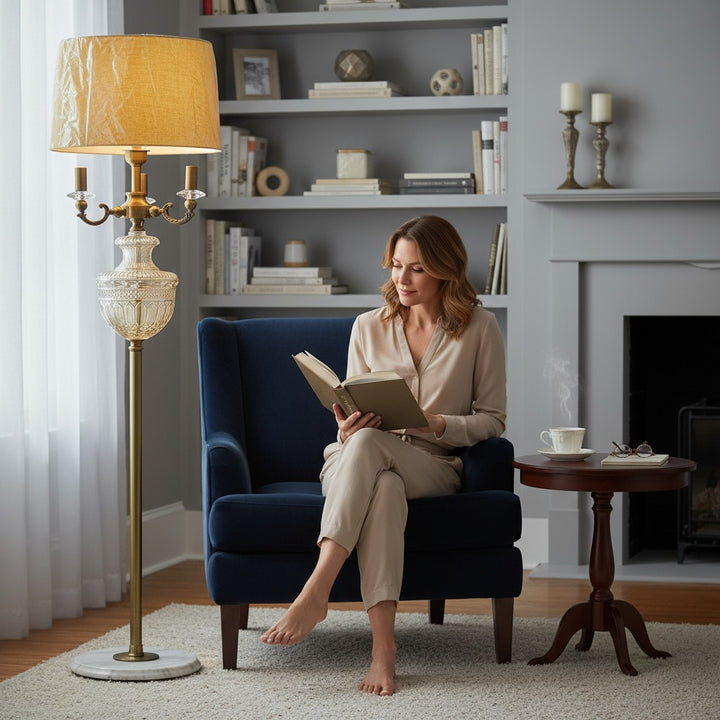 Imperial Grace Vintage Trio-Light Floor Lamp