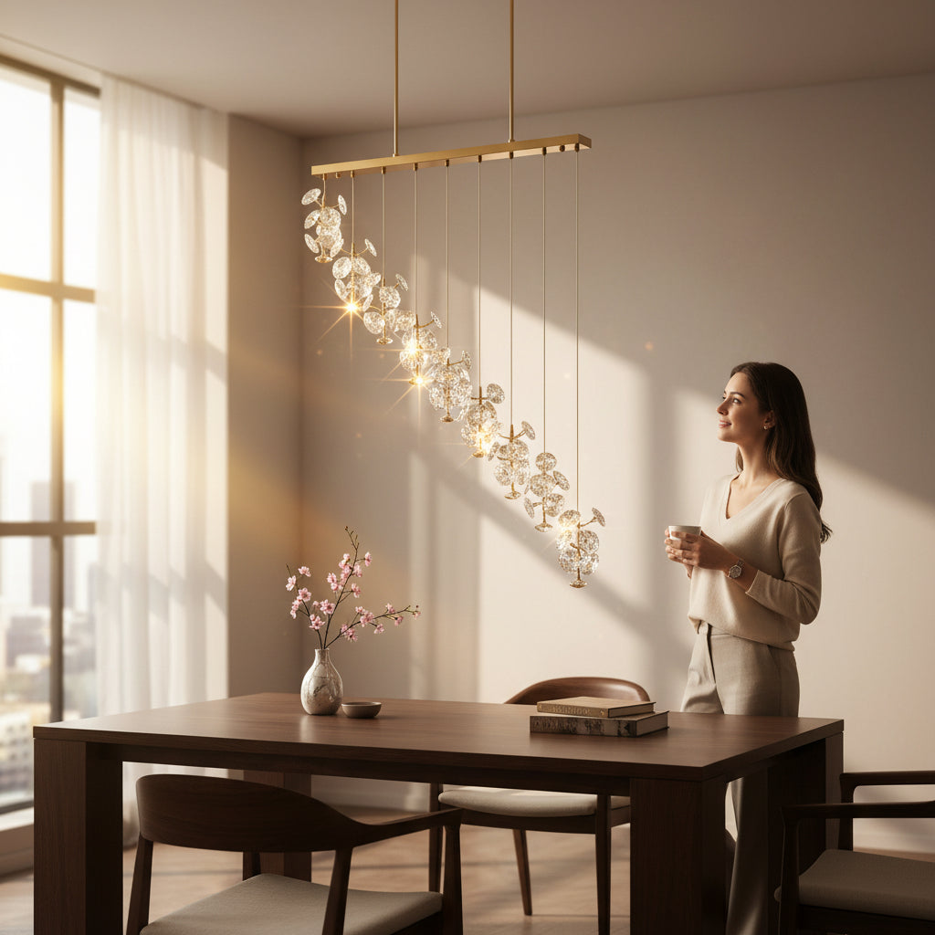 Celestial Lotus Bloom Chandelier (8-Layers)