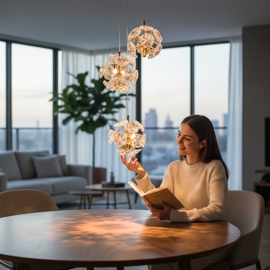 Crystal Lotus Aura Chandelier