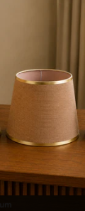 Champagne Linen Fabric Lampshade Pair