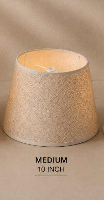 Printed Linen Fabric Lampshade Pair