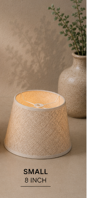 Printed Linen Fabric Lampshade Pair