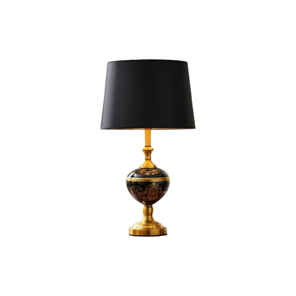 Luna Versace Pearl Black Glass Table Lamp