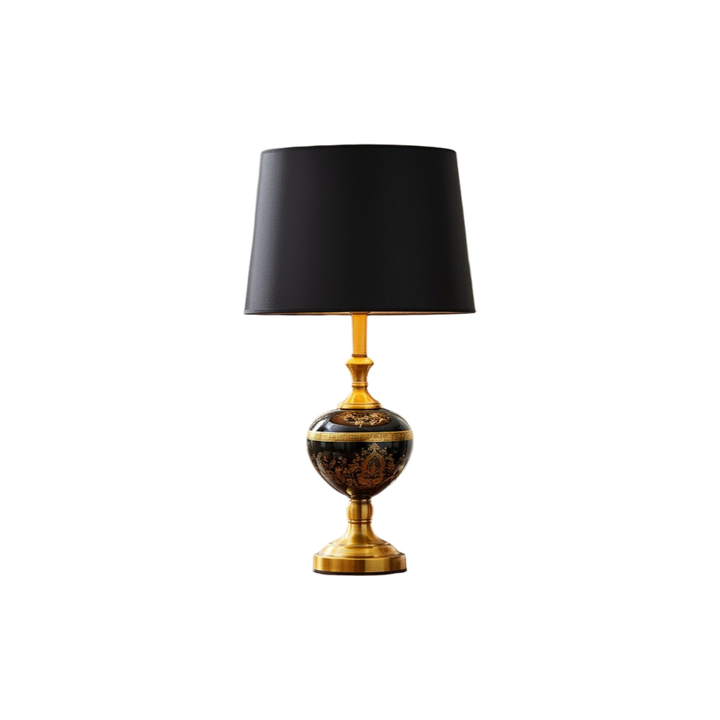 Luna Versace Pearl Black Glass Table Lamp