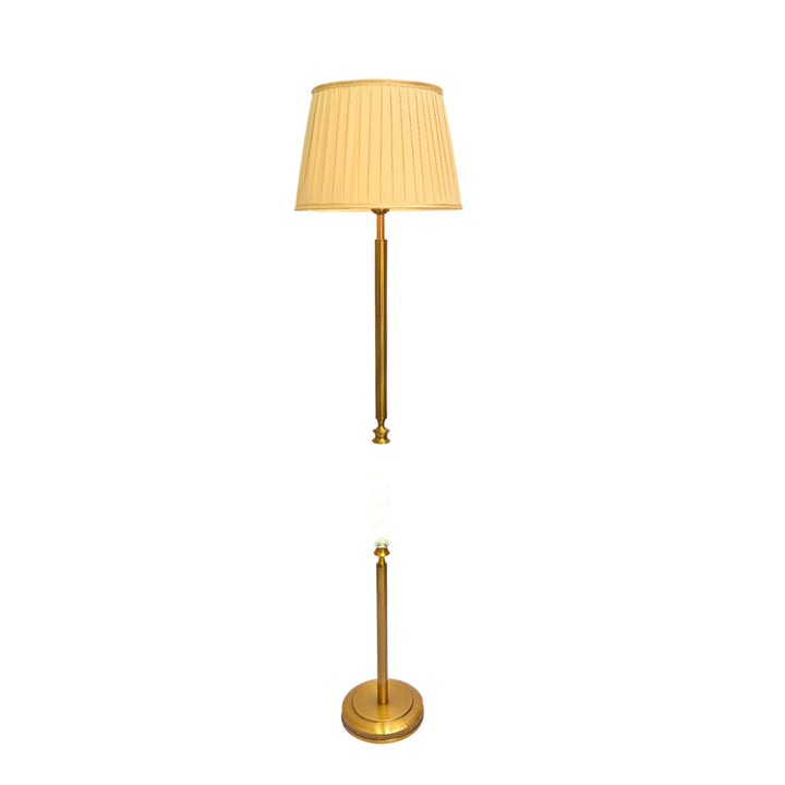 Celestia Radiance – Metallic Crystal Floor Lamp