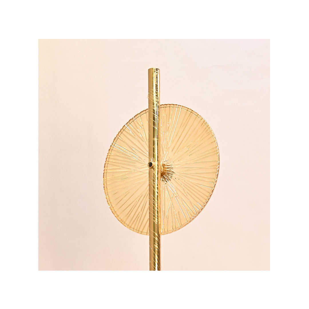 Noir Gleam – Gold Crystal & Brass Floor Lamp