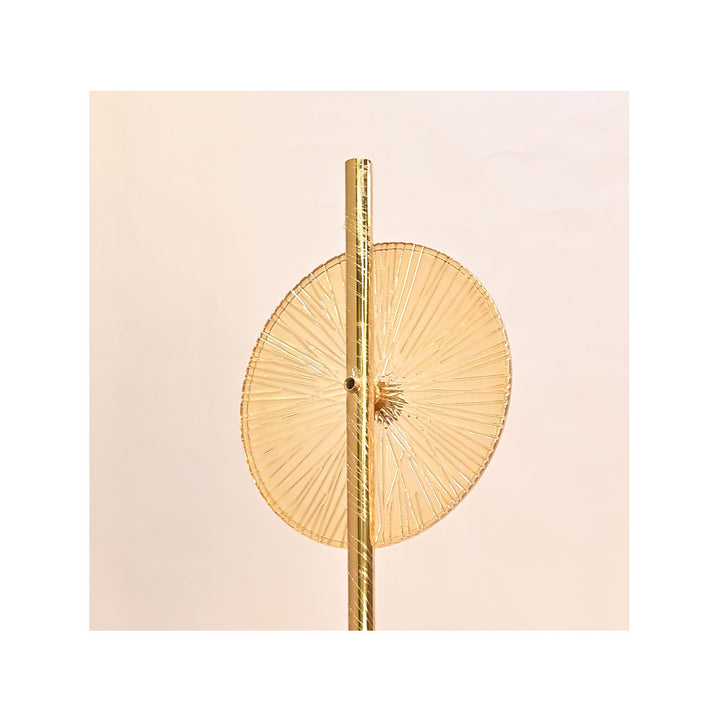 Noir Gleam – Gold Crystal & Brass Floor Lamp