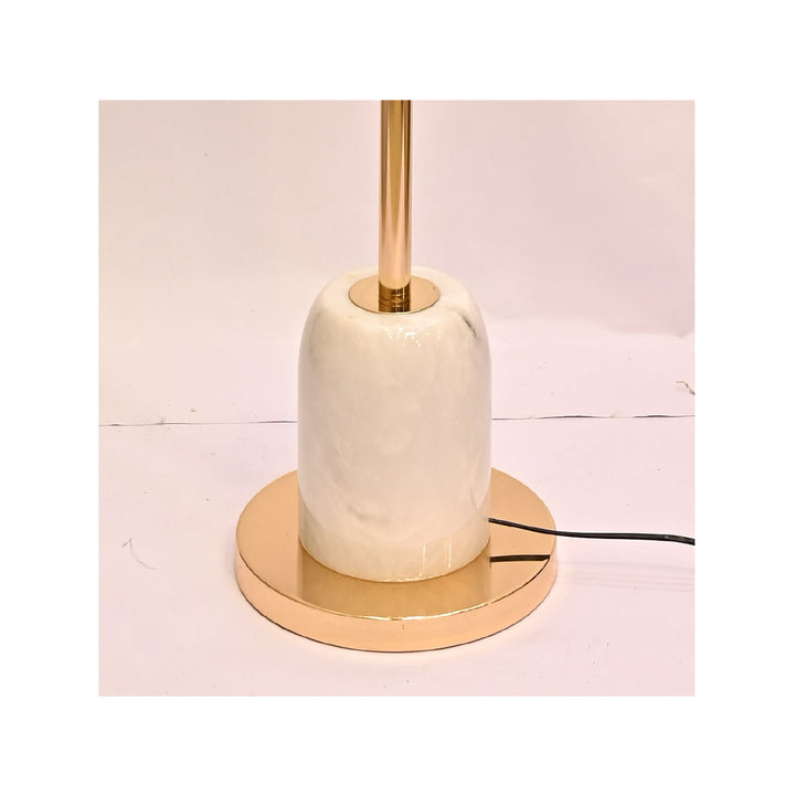 Noir Gleam – Gold Crystal & Brass Floor Lamp