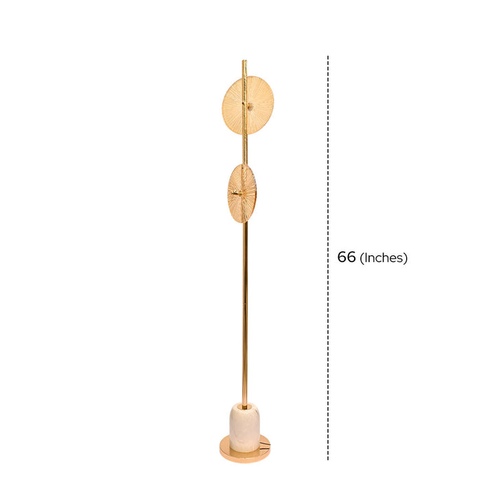 Noir Gleam – Gold Crystal & Brass Floor Lamp
