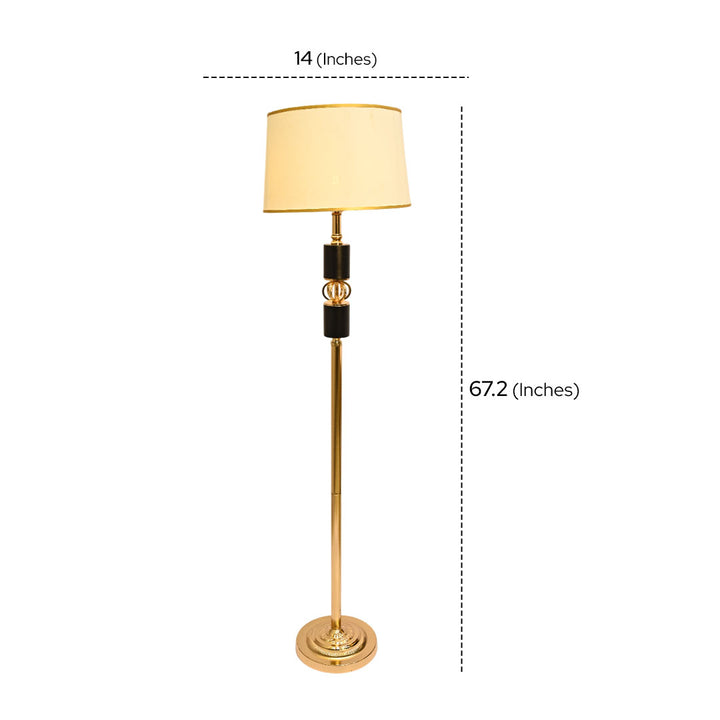 Obsidian – Matte Rose Gold Floor Lamp